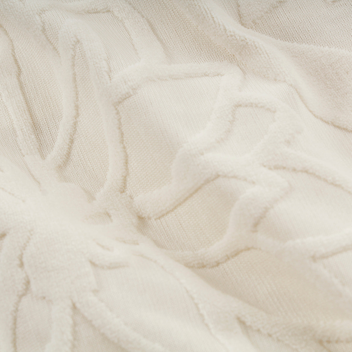 Copridivano elasticizzato floreale Boutique panna