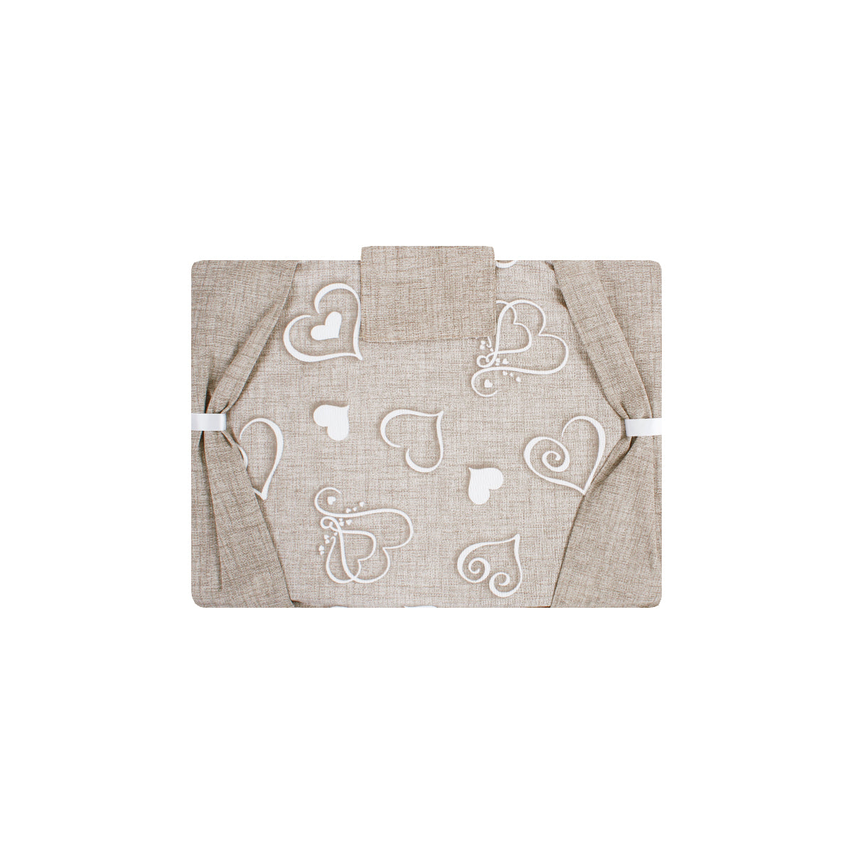 Set coprifuochi e copriforno con cuori beige