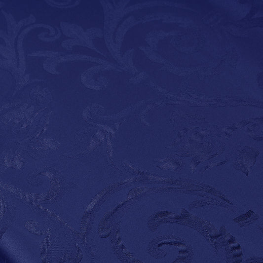 Tessuto raso ghirigori blu