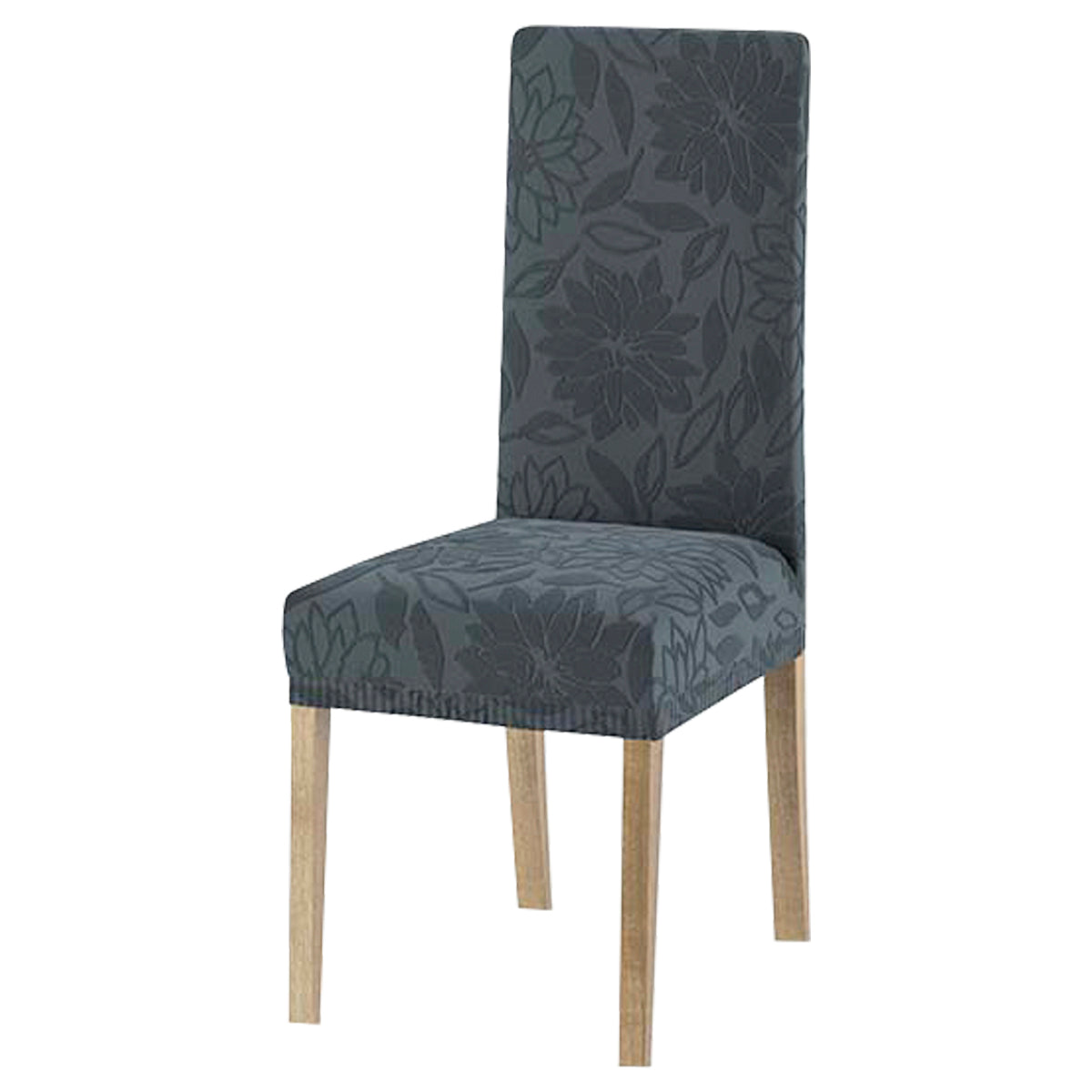 Coppia coprisedie elasticizzato floreale Boutique grigio