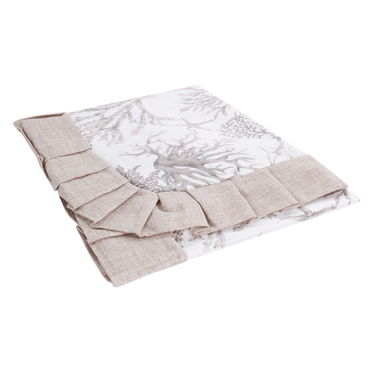 Tovaglia plastificata con riccio fantasia beige - CORALLI
