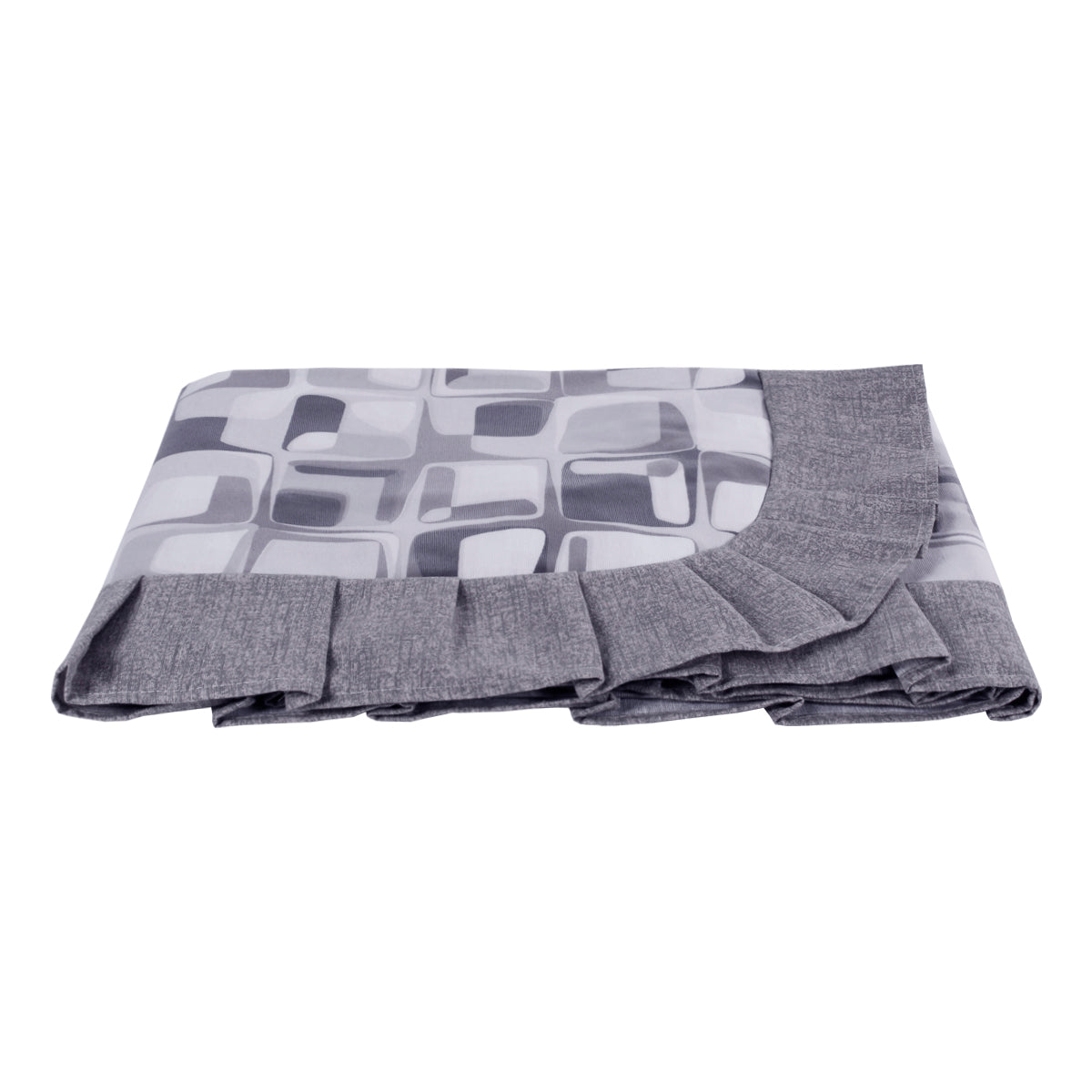 Tovaglia plastificata con riccio fantasia grigio - QUADRATI ASTRACT
