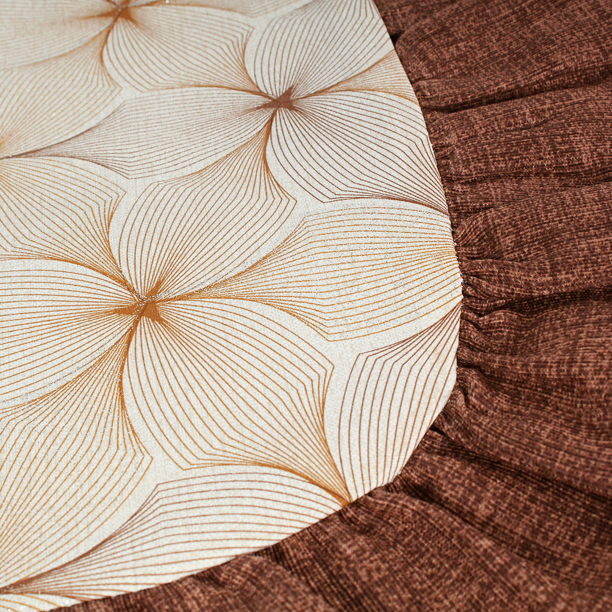 Tovaglia plastificata con riccio fantasia marrone - GLITTERATA