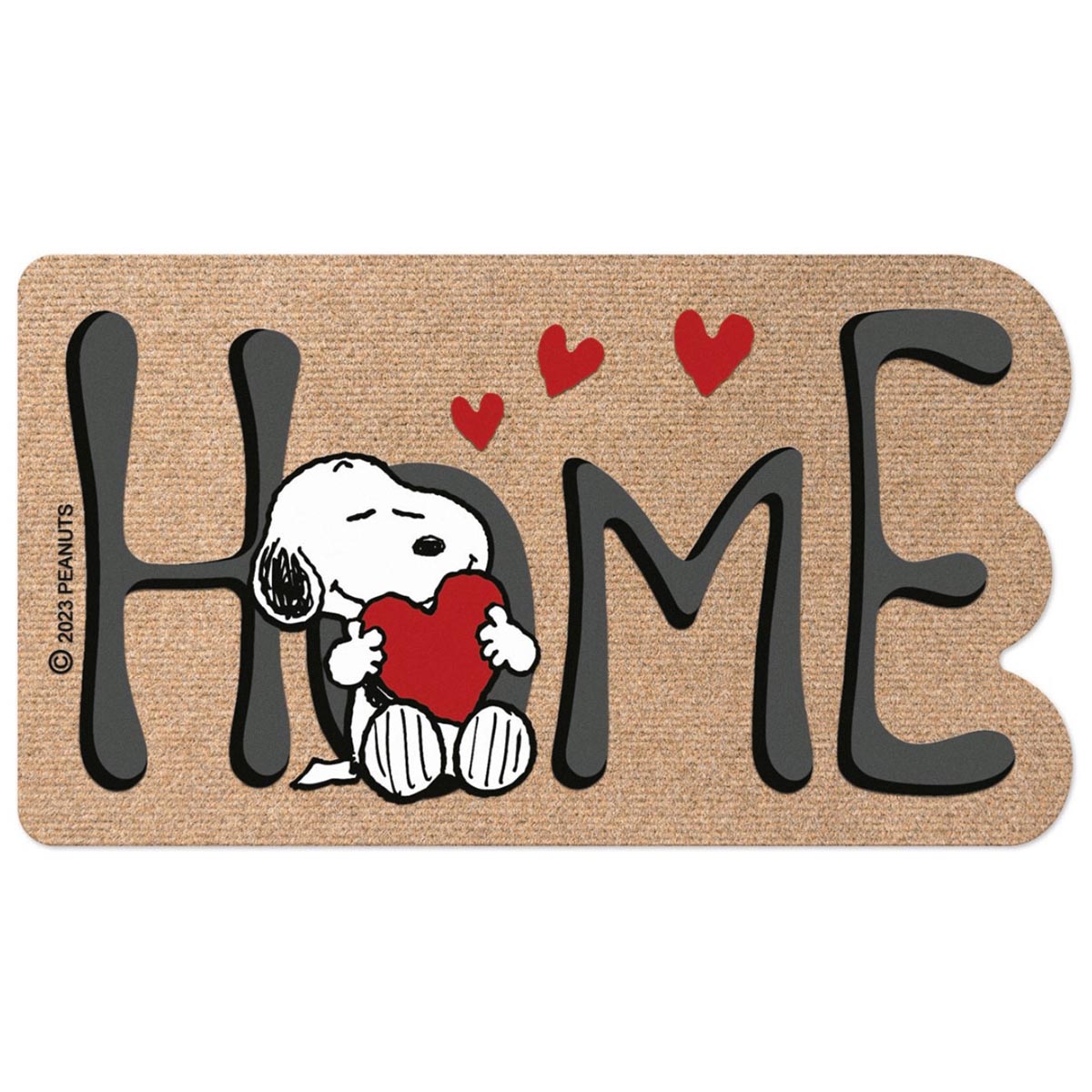 Zerbino antiscivolo a fantasia con Snoopy - Home beige