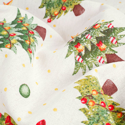 Telo arredo gran foulard natalizio con alberelli