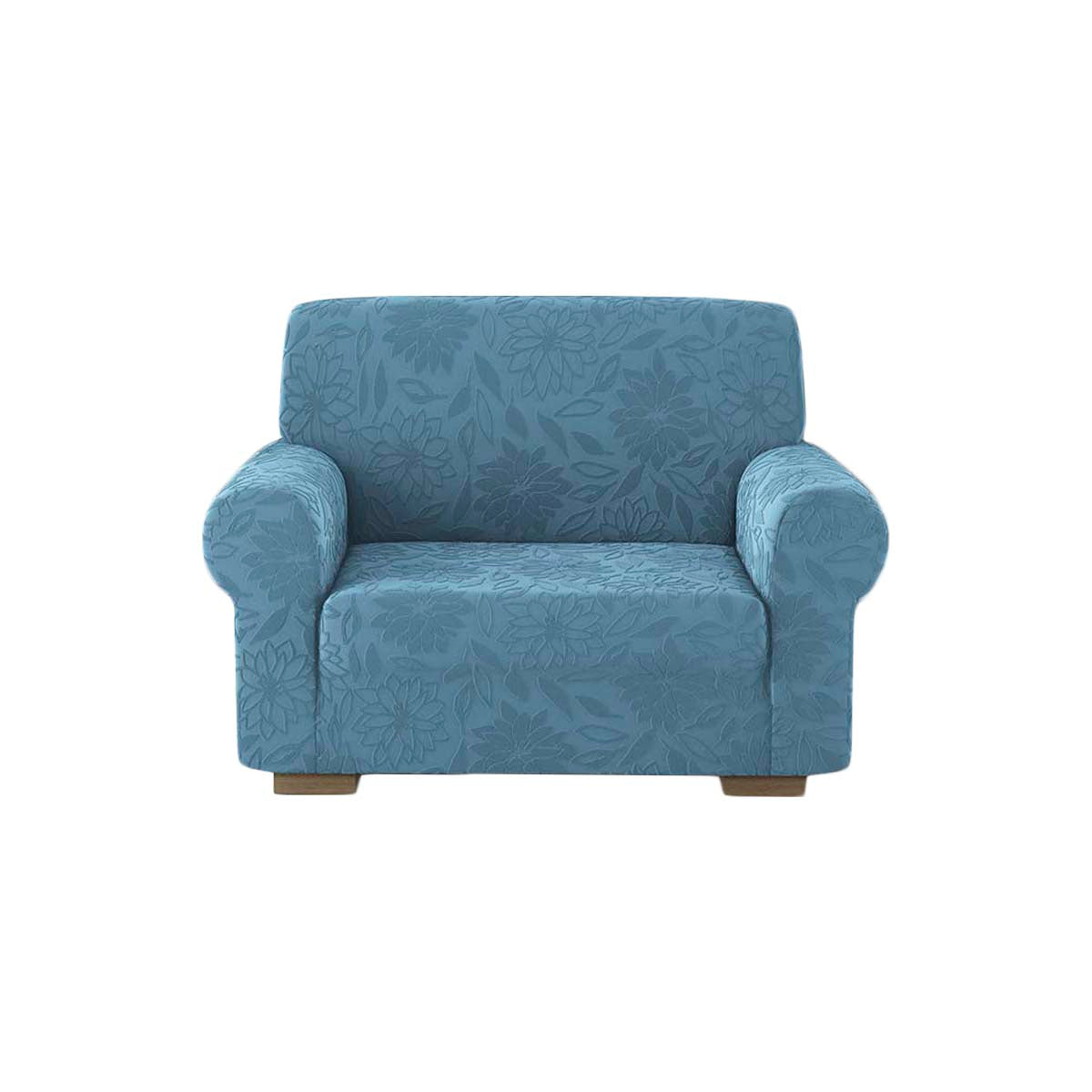 Copridivano elasticizzato floreale Boutique azzurro