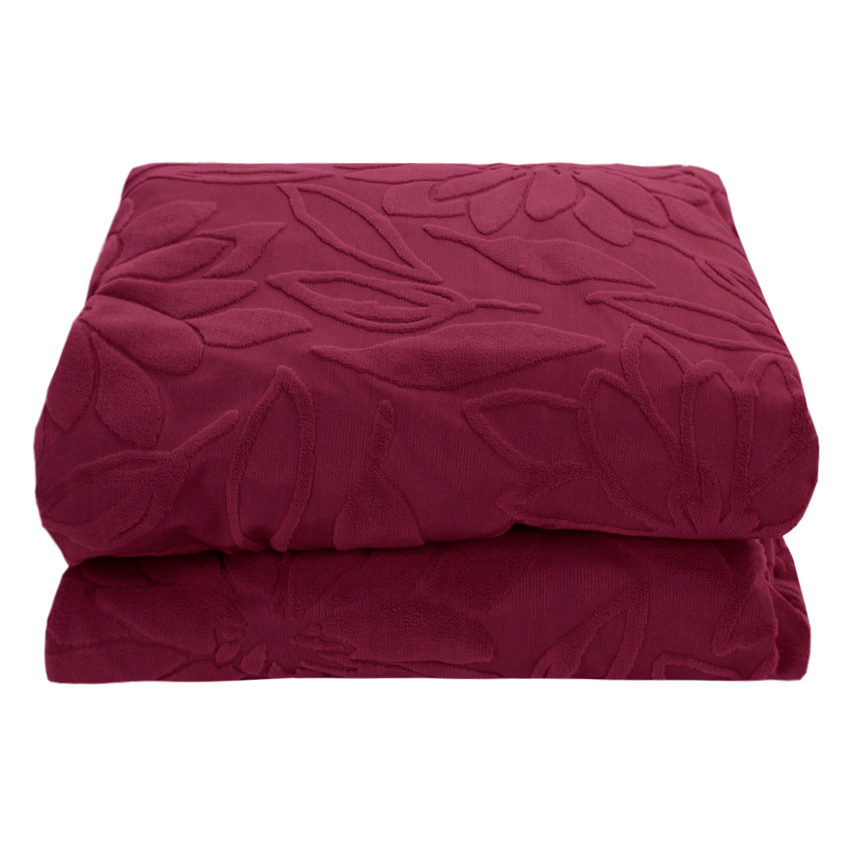 Copridivano elasticizzato floreale Boutique bordeaux