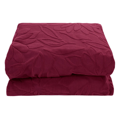 Copridivano elasticizzato floreale Boutique bordeaux