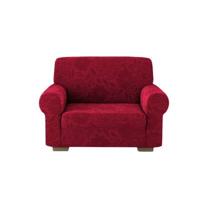Copridivano elasticizzato floreale Boutique bordeaux