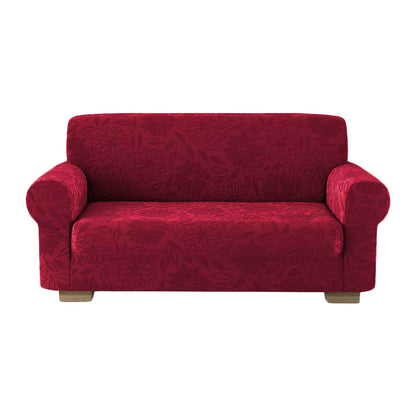 Copridivano elasticizzato floreale Boutique bordeaux