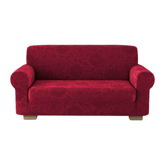 Copridivano elasticizzato floreale Boutique bordeaux