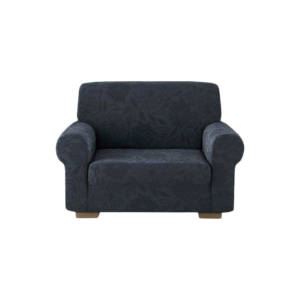 Copridivano elasticizzato floreale Boutique grigio