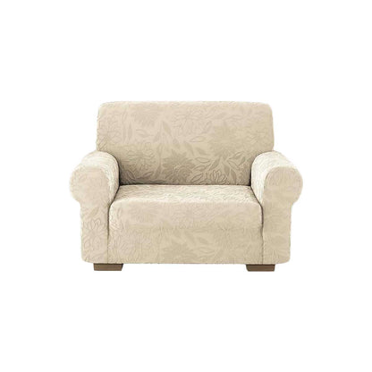 Copridivano elasticizzato floreale Boutique panna