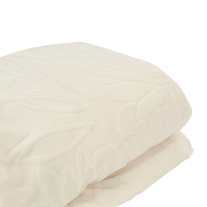 Copridivano elasticizzato floreale Boutique panna