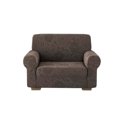 Copridivano elasticizzato floreale Boutique tortora