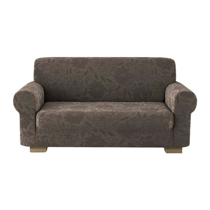 Copridivano elasticizzato floreale Boutique tortora