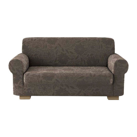 Copridivano elasticizzato floreale Boutique tortora