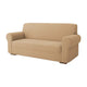 Copridivano elasticizzato con tessuto bolle beige