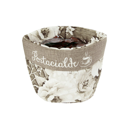 Portacialde in tessuto con rose