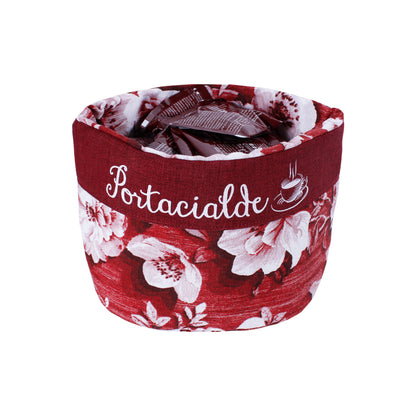 Portacialde in tessuto con rose