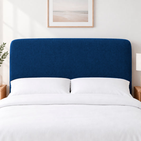Copritestata elasticizzata tinta unita blu navy