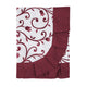 Tovaglia plastificata con riccio ghirigori bordeaux - DESIREE