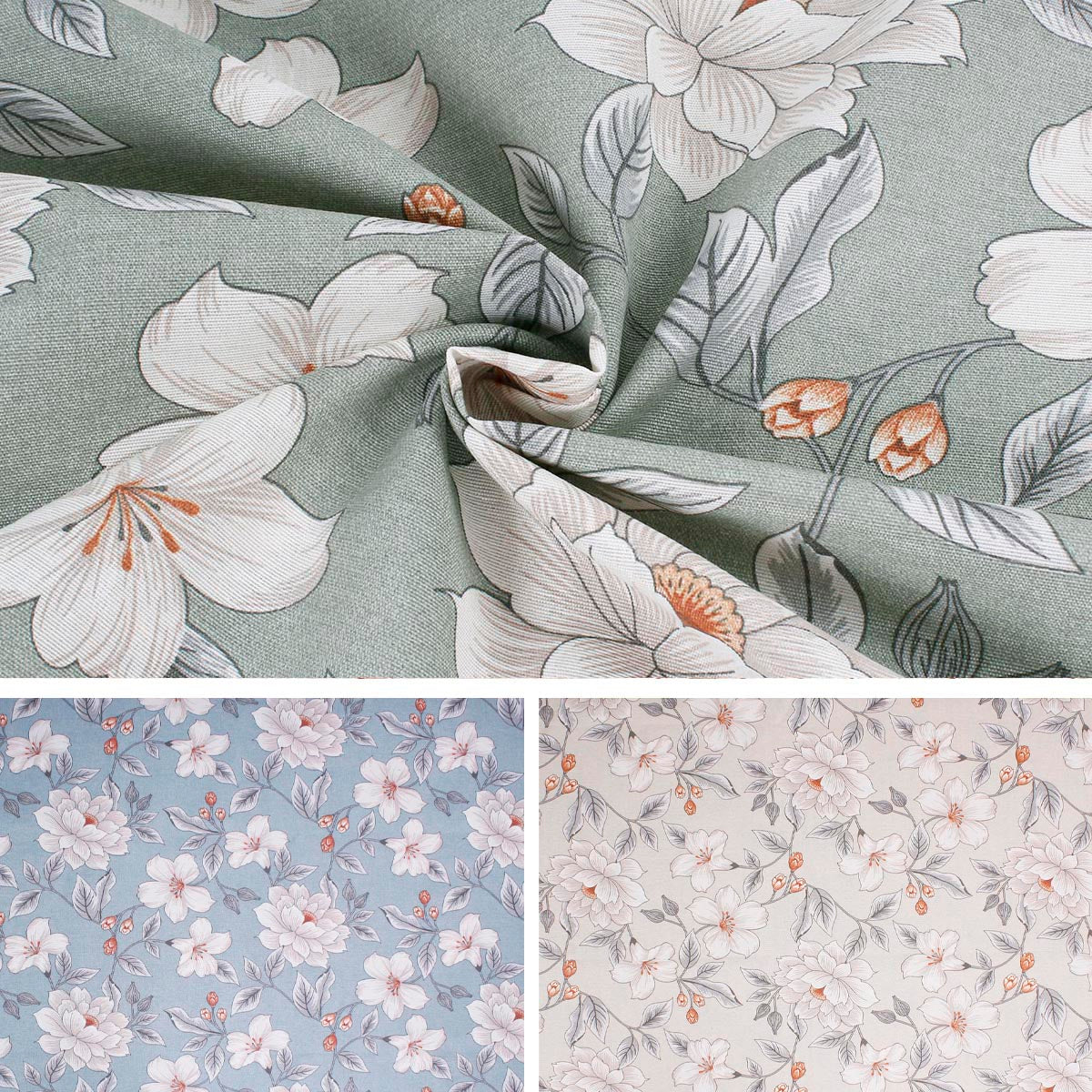 Tessuto cotone floreale Eden