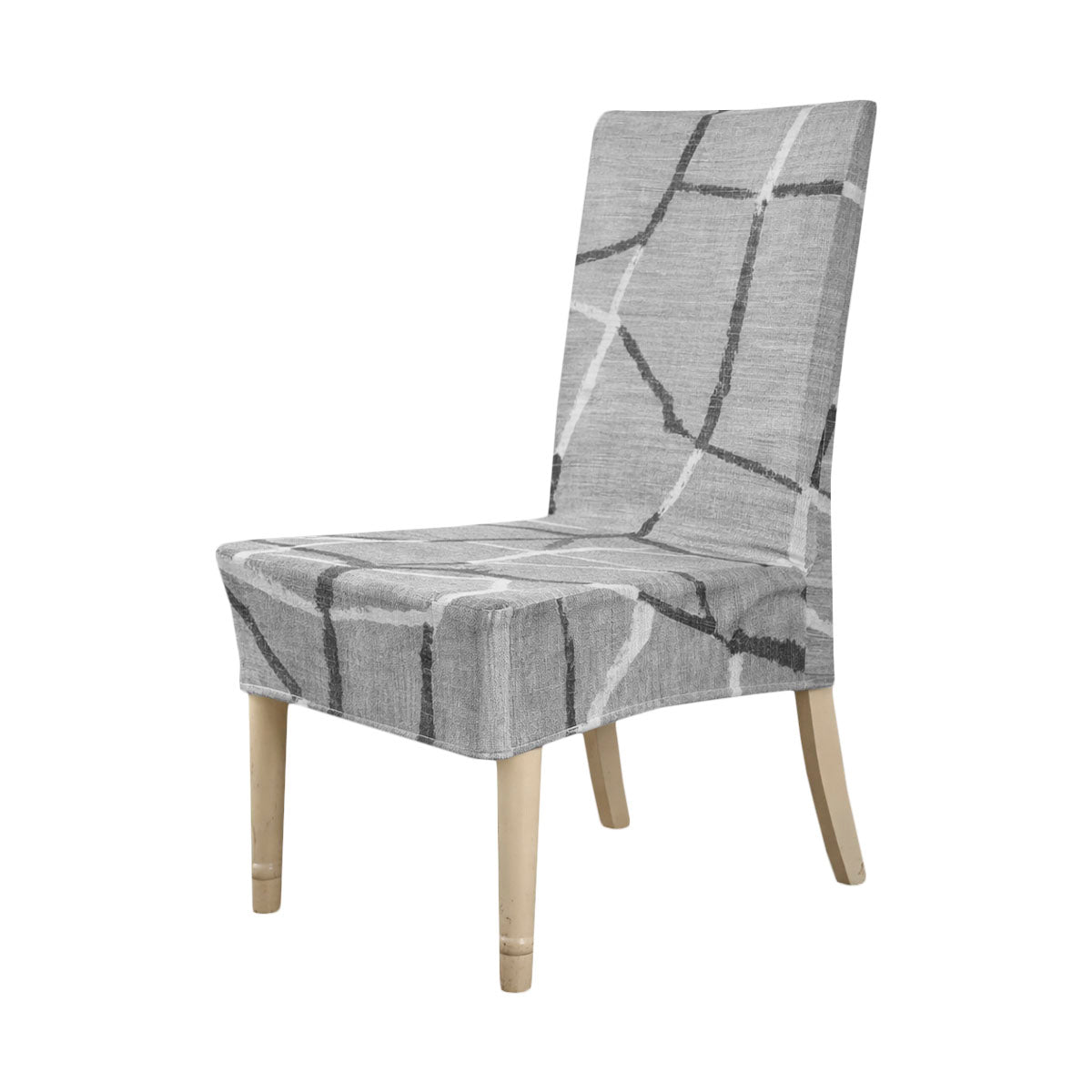 Coprisedie 6 pezzi elasticizzato fantasia marmo grigio