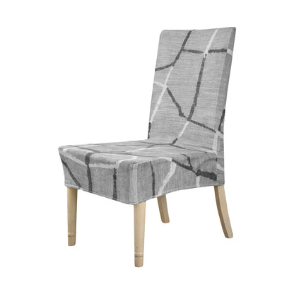 Coprisedie 6 pezzi elasticizzato fantasia marmo grigio
