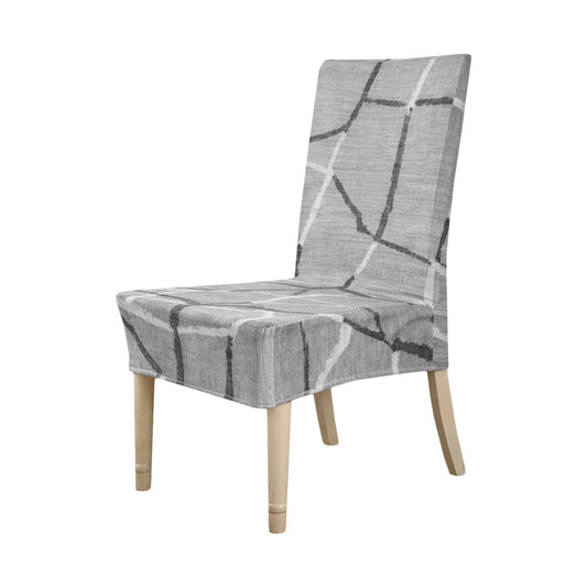 Coprisedie 6 pezzi elasticizzato fantasia marmo grigio