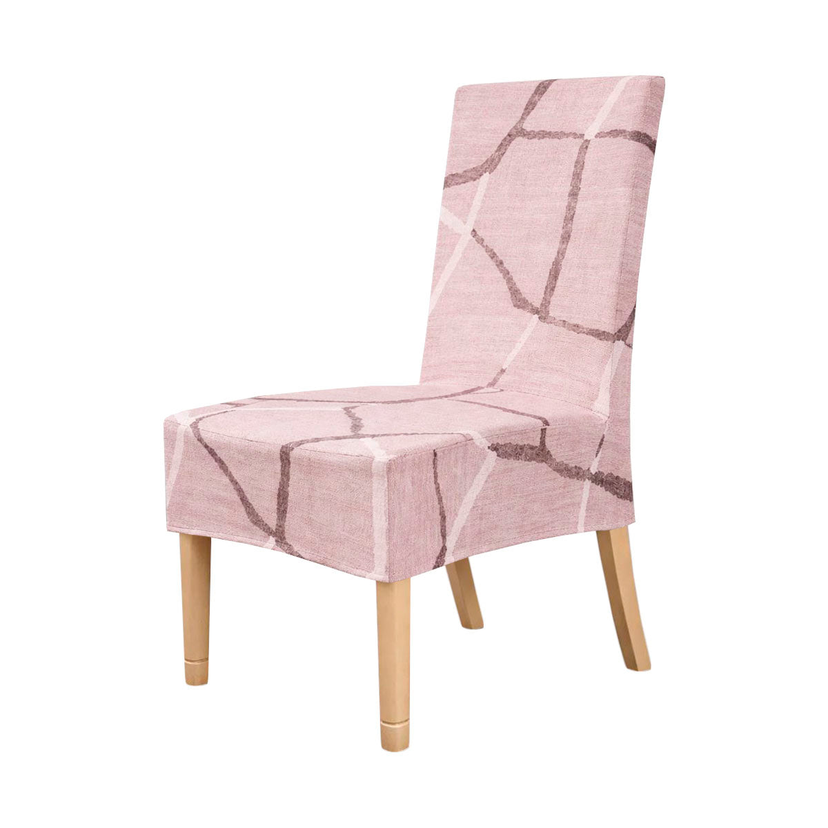 Coprisedie 6 pezzi elasticizzato fantasia marmo rosa