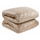Piumone animalier oro in velluto beige