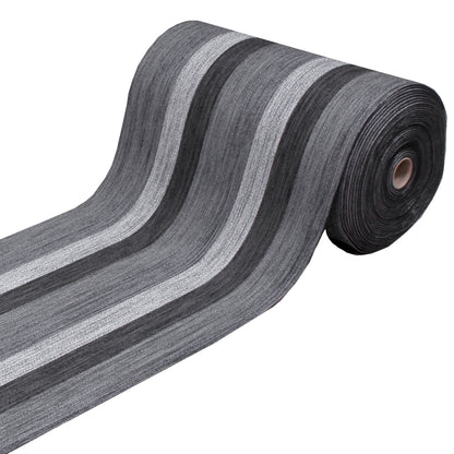Tappeto antiscivolo fantasia righe grigio