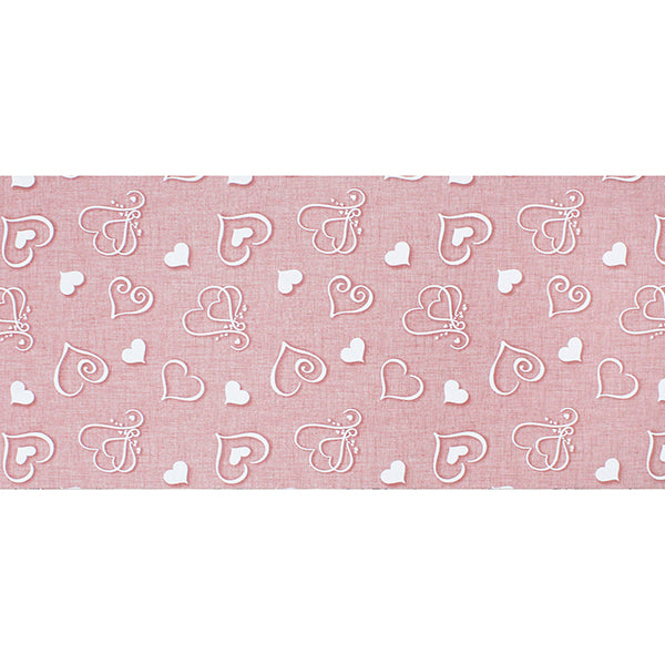 Tappeto antiscivolo fantasia cuori rosa