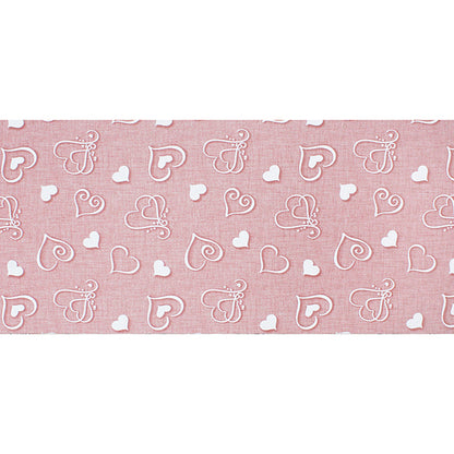 Tappeto antiscivolo fantasia cuori rosa