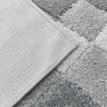 Tris tappeti bagno fantasia rombi grigio