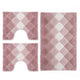 Tris tappeti bagno fantasia rombi rosa
