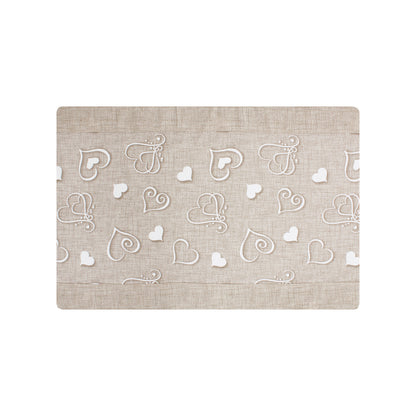 Set coprifuochi e copriforno con cuori beige