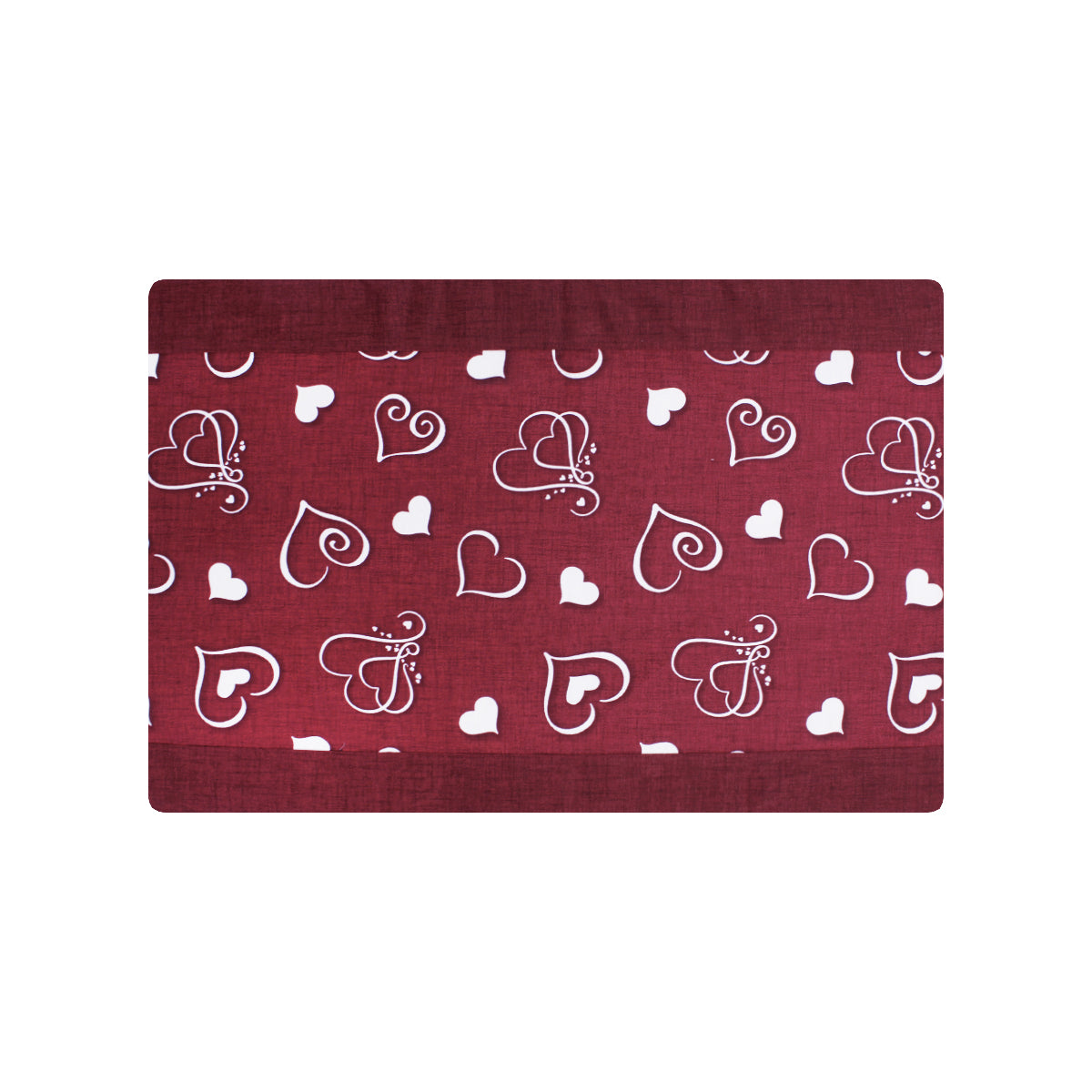 Set coprifuochi e copriforno con cuori bordeaux