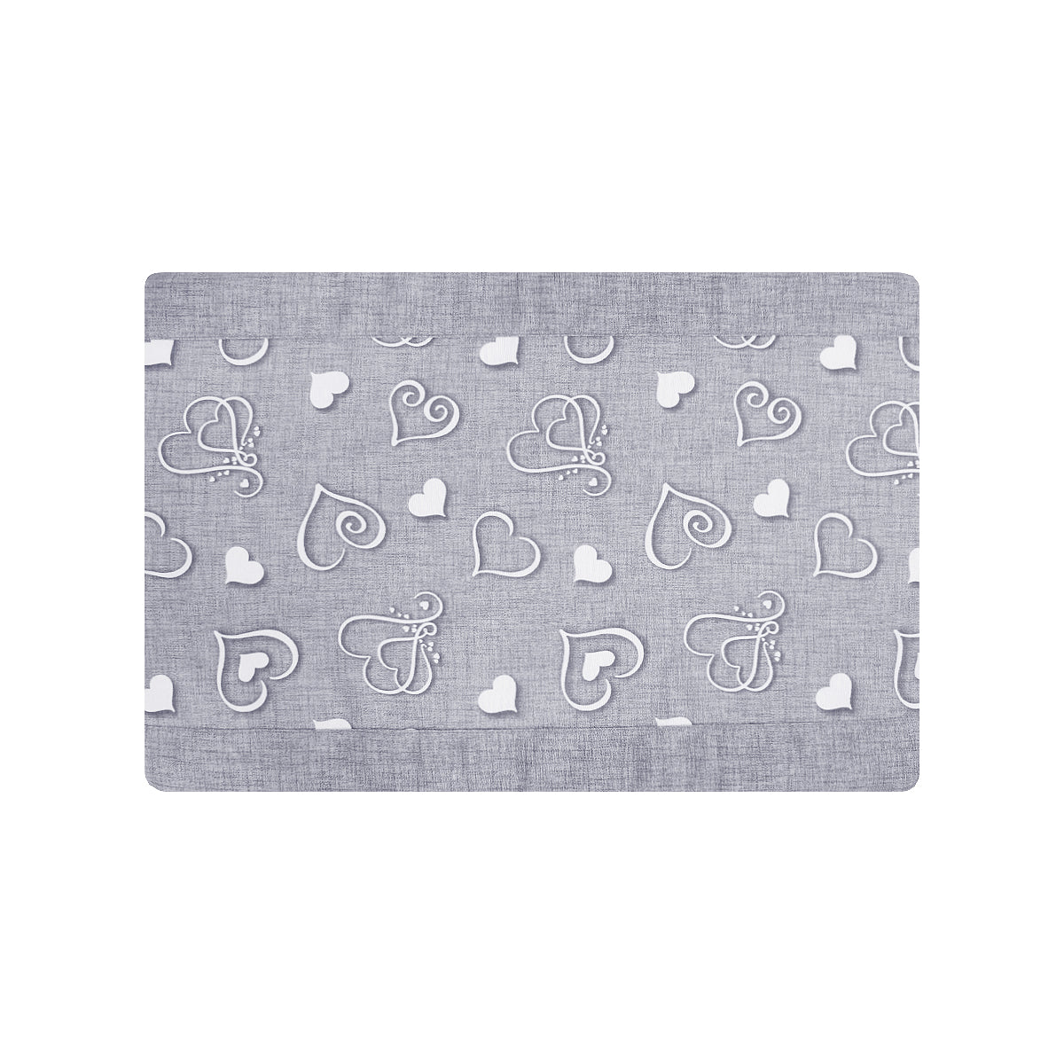Set coprifuochi e copriforno con cuori grigio