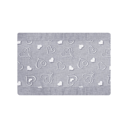 Set coprifuochi e copriforno con cuori grigio