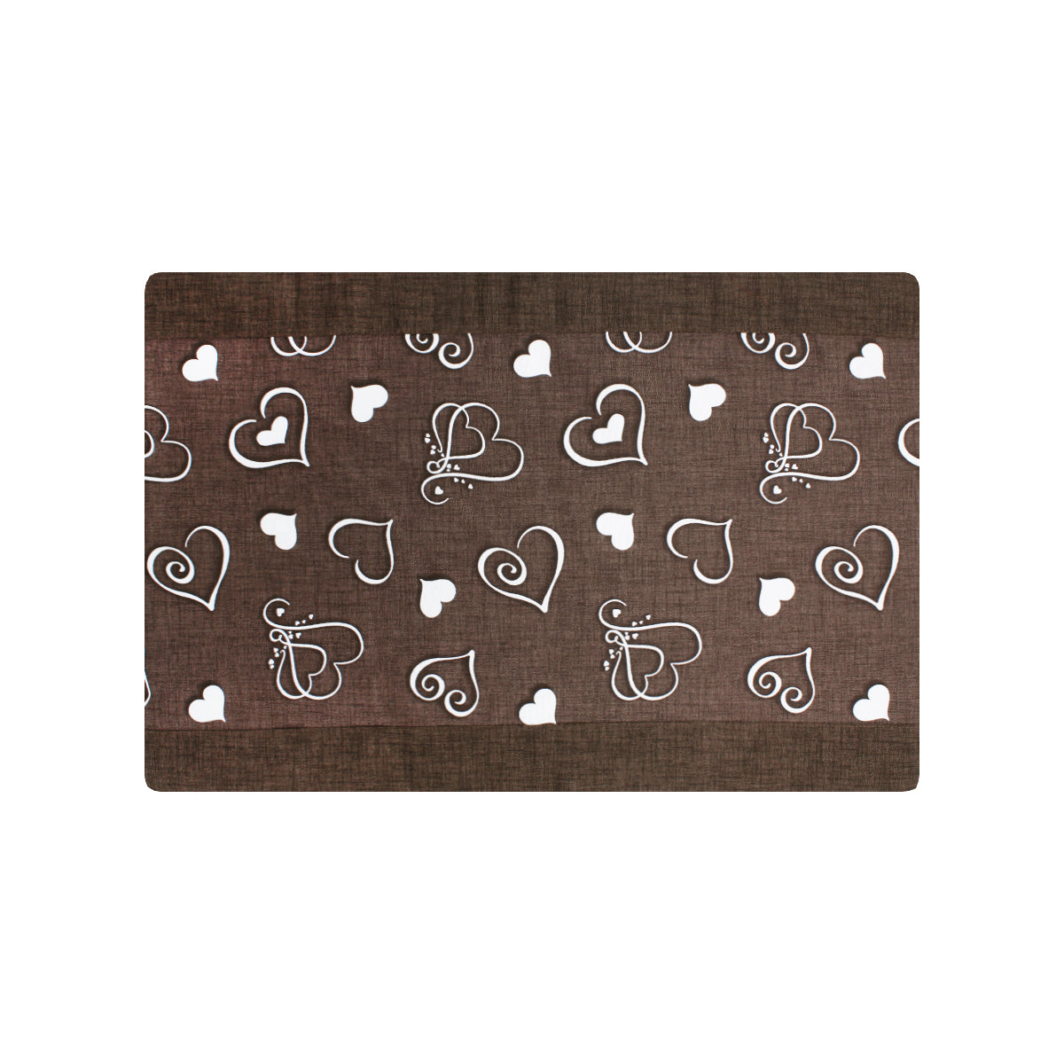 Set coprifuochi e copriforno con cuori marrone