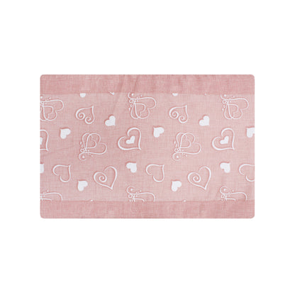Set coprifuochi e copriforno con cuori rosa
