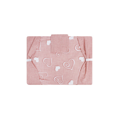 Set coprifuochi e copriforno con cuori rosa
