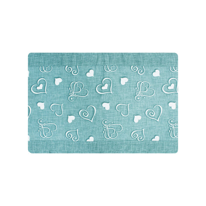 Set coprifuochi e copriforno con cuori turchese