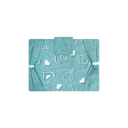 Set coprifuochi e copriforno con cuori turchese