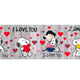 Tappeto antiscivolo fantasia Snoopy love
