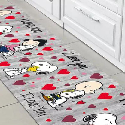 Tappeto antiscivolo fantasia Snoopy love