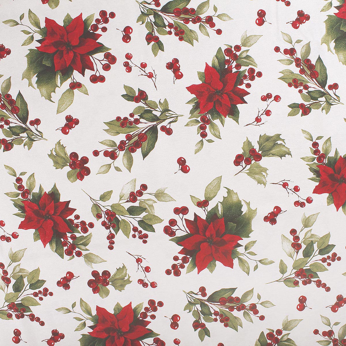 Tovaglia cotone natalizio con fili laminati