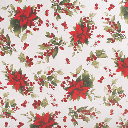 Tovaglia cotone natalizio con fili laminati